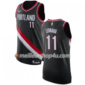 Maillot Basket Homme Portland Trail Blazers Meyers Leonard 11 Nike 2017-18 Noir Swingman
